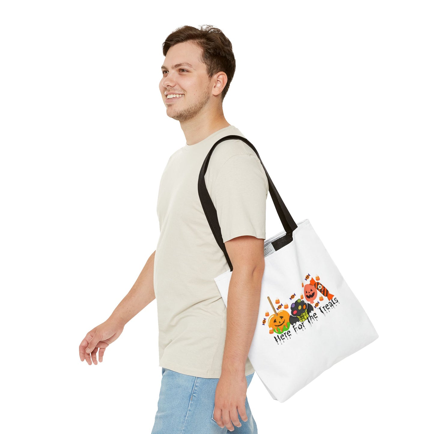 Here For The Treats Halloween Tote Bag (AOP)