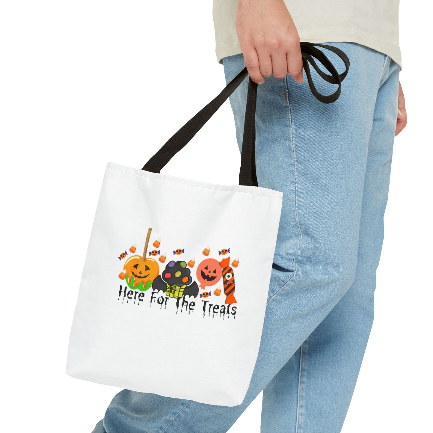 Here For The Treats Halloween Tote Bag (AOP)