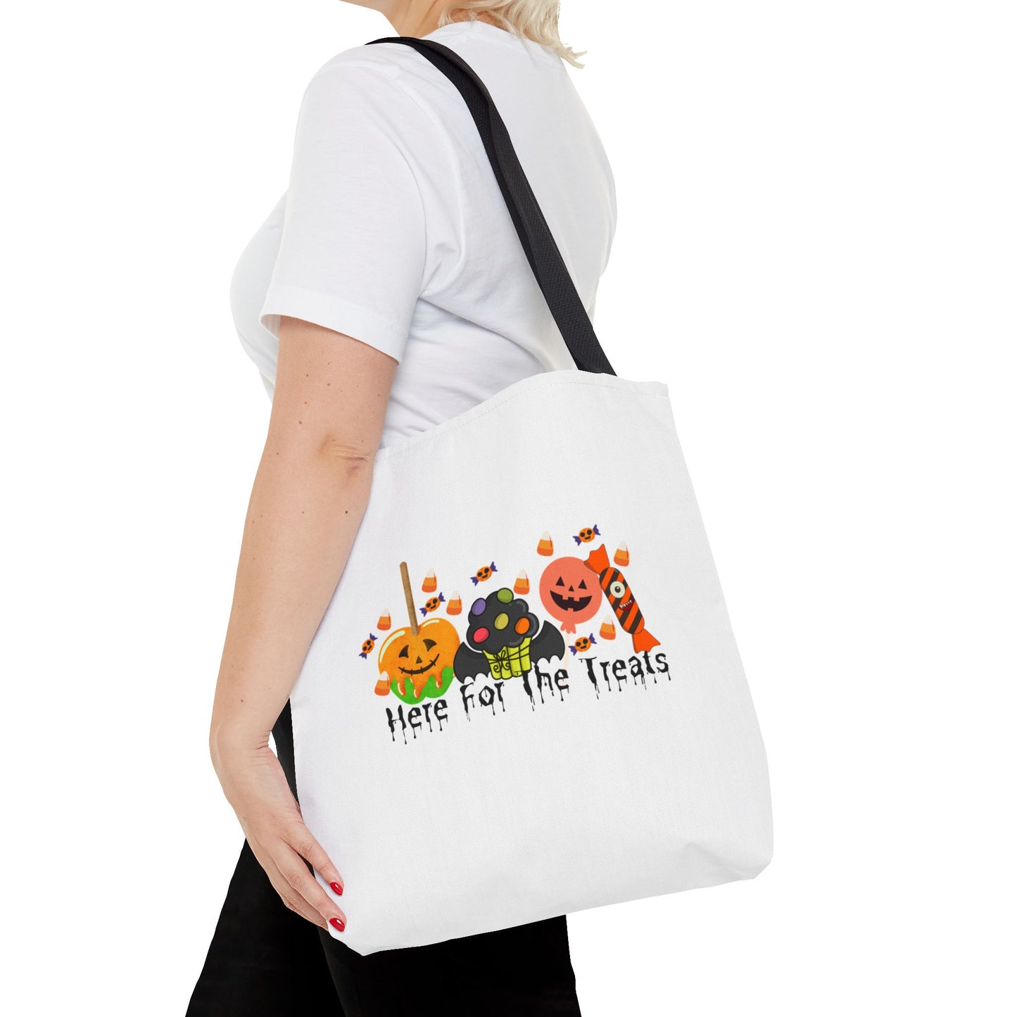 Here For The Treats Halloween Tote Bag (AOP)
