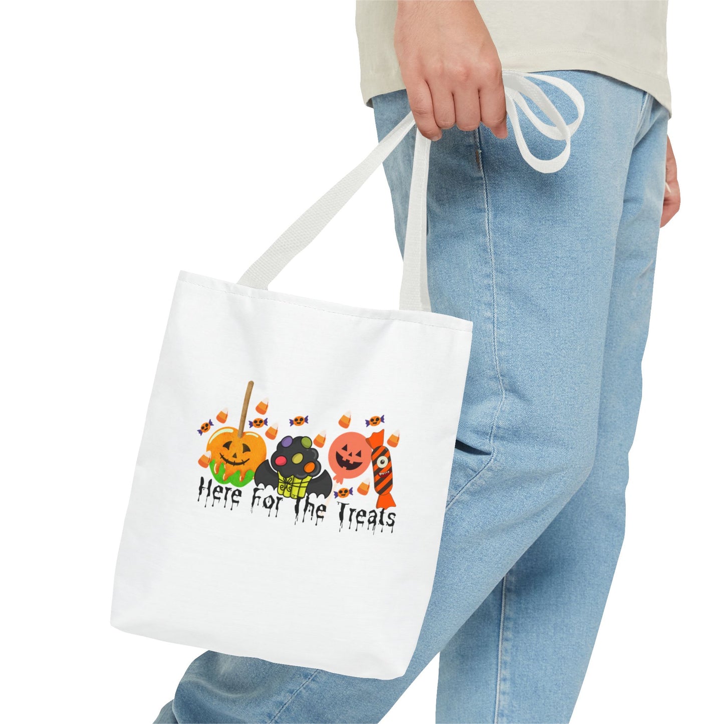 Here For The Treats Halloween Tote Bag (AOP)