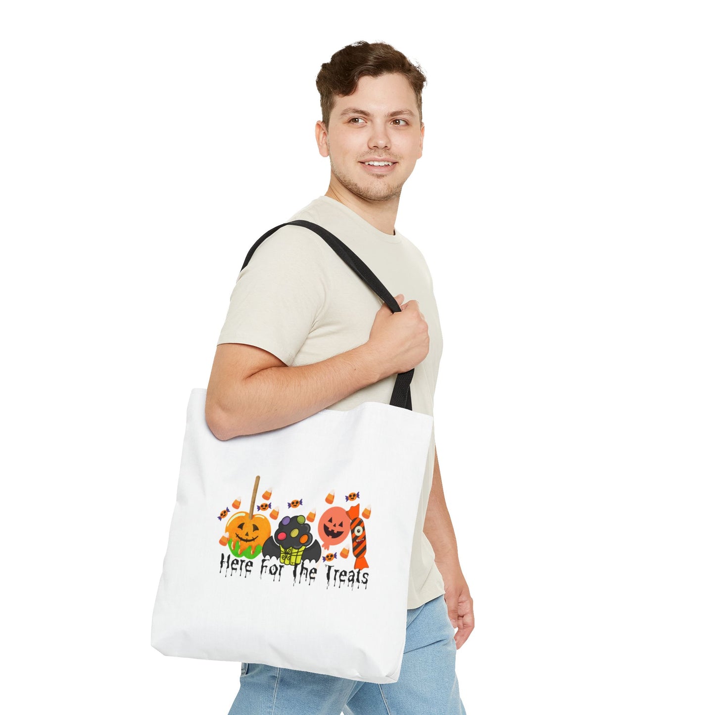 Here For The Treats Halloween Tote Bag (AOP)