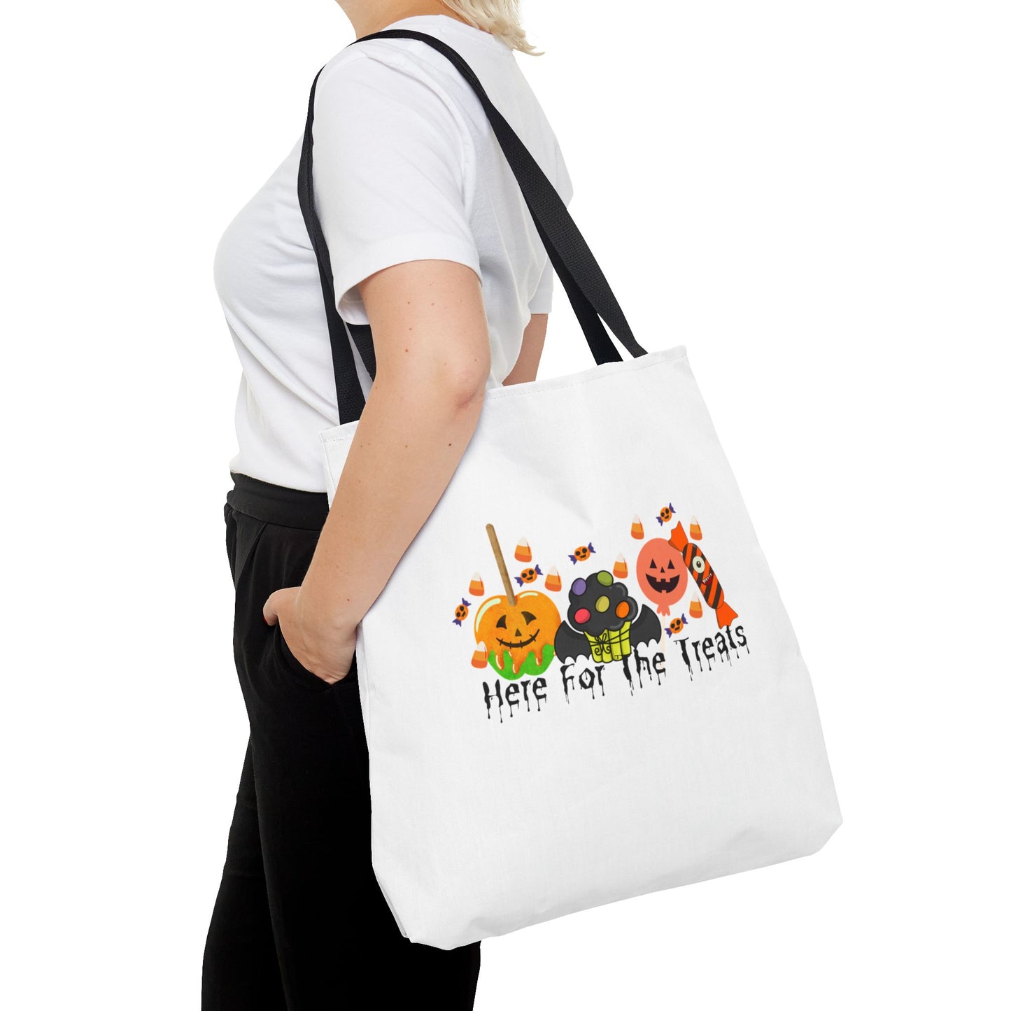Here For The Treats Halloween Tote Bag (AOP)