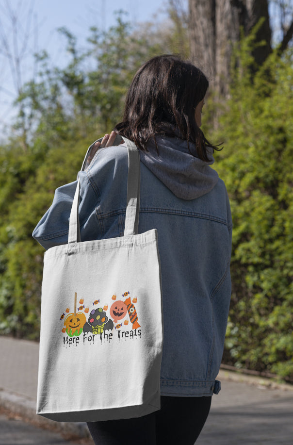 Here For The Treats Halloween Tote Bag (AOP)